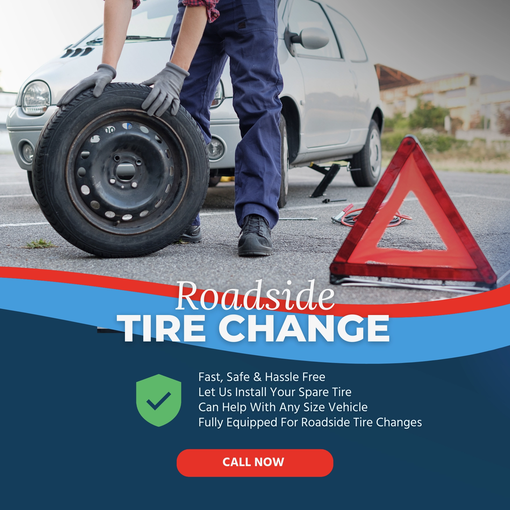 Tire Change 6 Dark Blue And Gold Modern Car Towing Service Instagram Post 8